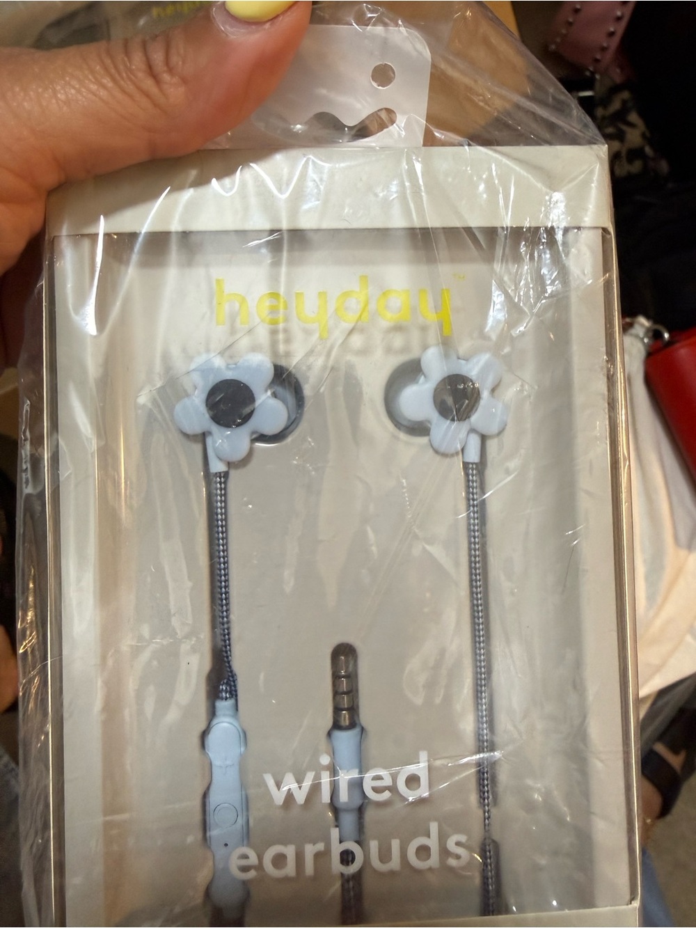 heyday Wired Flower Earbuds — Light Blue